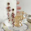 Canela Selvagem Caindo~ Brincos Longos com Franjas Florais Estilo Floresta para Mulheres, Brincos de Tarraxa Doces e Elegantes com um Toque Único e Sofisticado