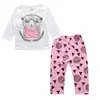 Entrega de peça única primavera e verão Comércio exterior fornecimento INS roupas infantis meninos e meninas bebê macacão de manga curta camiseta estampada calças