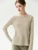 ¡Cachemira lujosa! Suéter 100% cachemira para mujer, nueva colección de otoño, diseño de un solo hombro, tejido de cachemira pura, capa base de manga larga