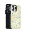Capa Xadrez com Laço Adequada para iPhone 17, Apple 13/12, Película Fosca Dois em Um, Estilo Nicho para Meninas