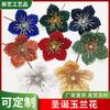 Fabricantes fornecem novas decorações de Natal de magnólias explosivas, flores de flanela, acessórios de feriado, flores de simulação