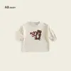 Camiseta de Algodón de Manga Larga Estilo Nuevo para Bebés Grandes, Top de Otoño para Niños, Ropa de Otoño para Bebés, Camiseta Básica de Primavera y Otoño para Niñas