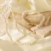 Colar de Pérolas Irregular Estilo Tribunal Francês Transfronteiriço Pulseira de Pérolas Elegante Retrô Feminina Joias de Pérolas de Alta Qualidade