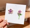 925 agulha de prata estilo coreano novo assimétrico camélia flor brincos simples flor personalizada doce all-match brincos para as mulheres