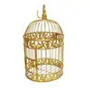 Jaula de pájaros decorativa ahuecada para patio, accesorios rústicos para bodas, adornos de jardín, jaula de pájaros, jaula de pájaros de hierro forjado, balcón de hierro para exteriores