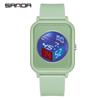 Sanda Cubo de Rubik Creativo Reloj Deportivo Fresco Pequeño para Estudiantes Hombres y Mujeres Casual Multifunción Luminoso Impermeable Reloj Electrónico