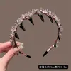 Modelo Novo 2025 Tiara de Cristal Full Diamond de Alta Qualidade com Dentes, Antiderrapante, para Lavar o Rosto e Prender Cabelos Soltos