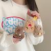 Pelúcia Marmota Celebridade da Internet Pequeno Pingente de Boneca para Animal Social Cry Rato Bonequinha Fofa Chaveiro Ornamento Pendente para Mochila Escolar