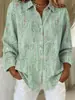 2026 Transfronteiriça Amazon AliExpress Europeu e Americano Estampa Floral Casual Solta Manga Longa Camisa Feminina Elegante Temperamento
