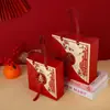 Caixa de Doces para Casamento Novo Estilo, Caixa de Presente Estilo Gaveta, Caixa de Presente Portátil para "Minha Família Tem Boas Notícias," Caixa de Lembrancinha de Aniversário, Festiva