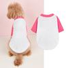 Ropa de verano para cachorros, fina, transpirable, color morado, rosa y rojo en contraste, camiseta de manga corta raglán Bardo VIP Bomei