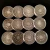 Artesanía antigua material de hierro en caja Constelación europea y americana 12 dólar de plata