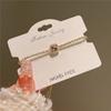 Pulsera de oro macizo de 14 quilates electrochapado con circón cuadrado pequeño color rosa soñador 2023 alta calidad diseño de nicho cuerda de mano dulce