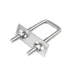 Grampo quadrado de aço inoxidável 304 / grampo quadrado em forma de U em ângulo reto / grampo de tubo quadrado com fivela, grampo de tubo em forma de U, parafuso em forma de U