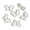 Cuentas de Mariposa de Vidrio Transparente con Agujero para Ensartar, Accesorios para Pulseras DIY, Mariposa de Vidrio