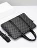 Nuevo Bolso de Mano de Moda Estilo Coreano para Negocios, Bolso de Hombro de Gran Capacidad a Cuadros de Moda, Maletín Horizontal, Bolso para Hombre
