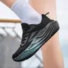Tênis de corrida baixo para homens e mulheres, com sola macia e amortecimento, tênis de corrida profissionais para treinamento de corrida ao ar livre, sapatos esportivos versáteis e confortáveis, verde-cinza