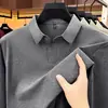 Chegada Nova Outono 2026 Camiseta Casual Henley de Cor Lisa Respirável de Alta Qualidade Manga Longa Camisa Polo Roupas Masculinas Dropshipping