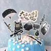 Decoração de Bolo Tema Sobrevivência Jedi Noite de Sorte Comer Frango Bolo de Aniversário Plug-in Bonecos Ornaments Comer Frango