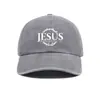 Boné de Baseball Estampado Americano Jesus Papai Lazer ao Ar Livre Proteção Solar Transfronteiriço Lavado Retro Tendência Boné com Aba