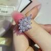Europa e Estados Unidos cross-border e-commerce best-seller novo anel criativo flor nicho feminino de alto luxo r7886