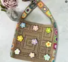 Bolso Trenzado Ins Trendy Estilo Coreano para Mujer 2026 Nueva Moda Casual Simple Bolso Tote Tejido Versátil Bolso de Hombro