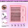 10 Filas de Pestañas Postizas de Racimo Cruzado 30D, Estilo Europeo y Americano Tipo Grueso de Racimos Individuales 8-16mm Set de Pestañas Postizas, Suministro Exclusivo de Fábrica