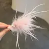 Clipes de Cabelo Elegantes de Pena Puro Desejo High-End para Mulheres 2026 Novo Estilo Coleção de Grampos para Franja Lateral da Testa