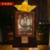 Pintura Decorativa Thangka de Xizang Sala de Buda Servir Mil Manos y Mil Ojos Gran Paraguas Blanco Buda Thangka Retrato de Buda Pintura Colgante