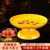 Plato de fruta de cerámica para uso doméstico, plato para ofrecer al Dios de la Riqueza frente al Buda, plato especial para ofrecer a Guanyin