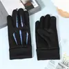 Guantes Gruesos Cálidos de Moda Otoño e Invierno con Cinco Garras para Hombres y Mujeres Guantes a Prueba de Frío con Pantalla Táctil de Cinco Dedos para Exteriores Ciclismo
