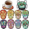 Suministro Exclusivo Transfronterizo de Posavasos DIY de Pintura de Diamantes, Manteles Individuales Redondos, Manteles Individuales Creativos Navideños de Mandala para Niños
