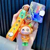 Llavero de oso electrochapado UV, muñeco de goma suave de dibujos animados, colgante para bolso, figura para máquina de garras de peluches, pequeño regalo