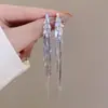 Pendientes de Borla con Circonita de Super Hada, Femeninos, Versátiles, Lujo Ligero, Diseño de Nicho, Pendientes de Cadena Larga, Pendientes Nuevos de Moda