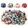 Cuentas Cerámicas de Margarita Pequeña Cuentas de Flor Cuentas Sueltas Cerámica Margarita Pequeña Cuentas de Agujero Recto DIY Pulsera Collar Accesorios de Ropa