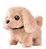 Simulación perro eléctrico de peluche perro moviendo la cola caminará, ladrando asentirá y regalos de mimos para niños y niñas
