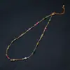 Collar de cuentas de dopamina, fresco y elegante, diseño versátil, diseño de nicho, se puede usar en capas, cadena de clavícula de cuentas coloridas