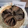 Nudo para el Cabello de Cuadros de Doble Patrón Estilo Francés, Cuerda de Cabello de Ponytail de Moda para Niña, Nudo Versátil para Moño, Accesorio para el Cabello Scrunchie