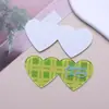 Estampa Xadrez Fresca Verde Patch de Acrílico Clipe Lateral para Cabelo Acessório Ímã de Geladeira Corrente de Celular Sapato Crocs