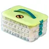 Caja para Dumplings Doméstica Grado Alimenticio Refrigerador Congelador Especial Sellada Conservación Fresca Wonton Congelación Rápida Multicapa Caja de Almacenamiento de Alimentos