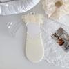 Calcetines Ocultos de Tiras con Lazo para Mujer, Calcetines de Malla Hueca Finos de Verano Estilo Ballet Lolita, Calcetines Invisible Antideslizantes