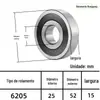 Rolamentos de Esferas de Sulco Profundo Classe Zero 6200 6202 6203 6205 Rs/Zz P0 Rolamentos de Precisão