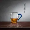 Atacado de fábrica Japonês folha de ouro Fair Cup Xizang ouro vidro resistente ao calor conjunto de coador de chá conjunto de chá kung fu de alta qualidade Mar de Chá
