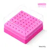 Nuevo Soporte de Exhibición de 49 Agujeros para Cabezales de Pulido de Uñas, Caja de Exhibición Limpia a Prueba de Polvo, Caja de Exhibición de Uñas, Caja de Almacenamiento, Almacenamiento de Herramientas