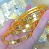 Pulsera Boutique CNC Patrón Diamante Oro Arena Vietnamita Temperamento Femenino Pulsera Cerrada Joyería Pulsera Entrega en Vivo