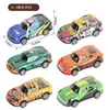 Fabricante Transfronterizo Aleación Coche de Tracción Hacia Atrás Modelo de Coche de Carreras Dibujos Animados para Niños Mini Juguete de Metal Coche Regalo
