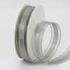 Atacado do Fabricante Fita de Malha com Borda Dourada de 2,5cm para Acessórios de Cabelo Materiais DIY Decoração de Embalagem de Buquê Organza