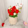 Día de la Madre Madre 2025 Cumpleaños Adornos Prácticos Lana Tejido a Mano Tejiendo Terminado Girasol