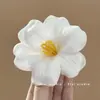 Pinzas para el pelo lindas y a la moda, sencillas, con flores de espuma, pinzas de pico de pato frescas y versátiles, accesorios para el pelo elegantes y de alta gama, venta al por mayor para mujeres