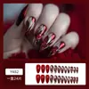 Parches de Uñas Postizas Portátiles Uñas Almendradas Bloqueo de Color Rojo y Plateado Puntas de Uñas Portátiles Venta al por Mayor Exportación Transfronteriza Fuente de Suministro Exclusiva